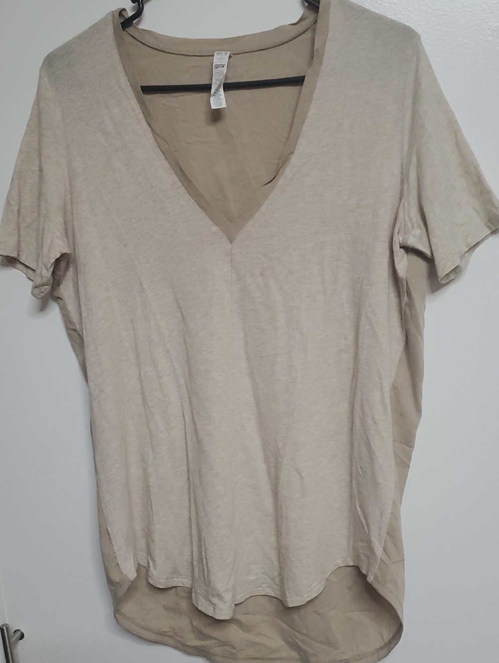 Under Armour Women's V-Neck Short Sleeve Top in Beige